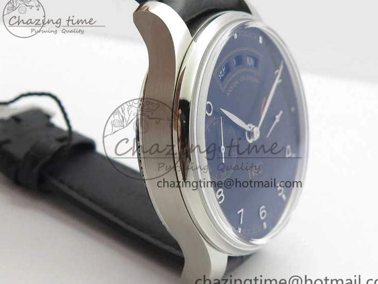 MIROTIME 0108 Portuguese Real PR Real Annual Calendar IW503502 ZF 1:1 Best Edition Black Dial Steel Markers on Black Leather Strap A StreetReady 7134